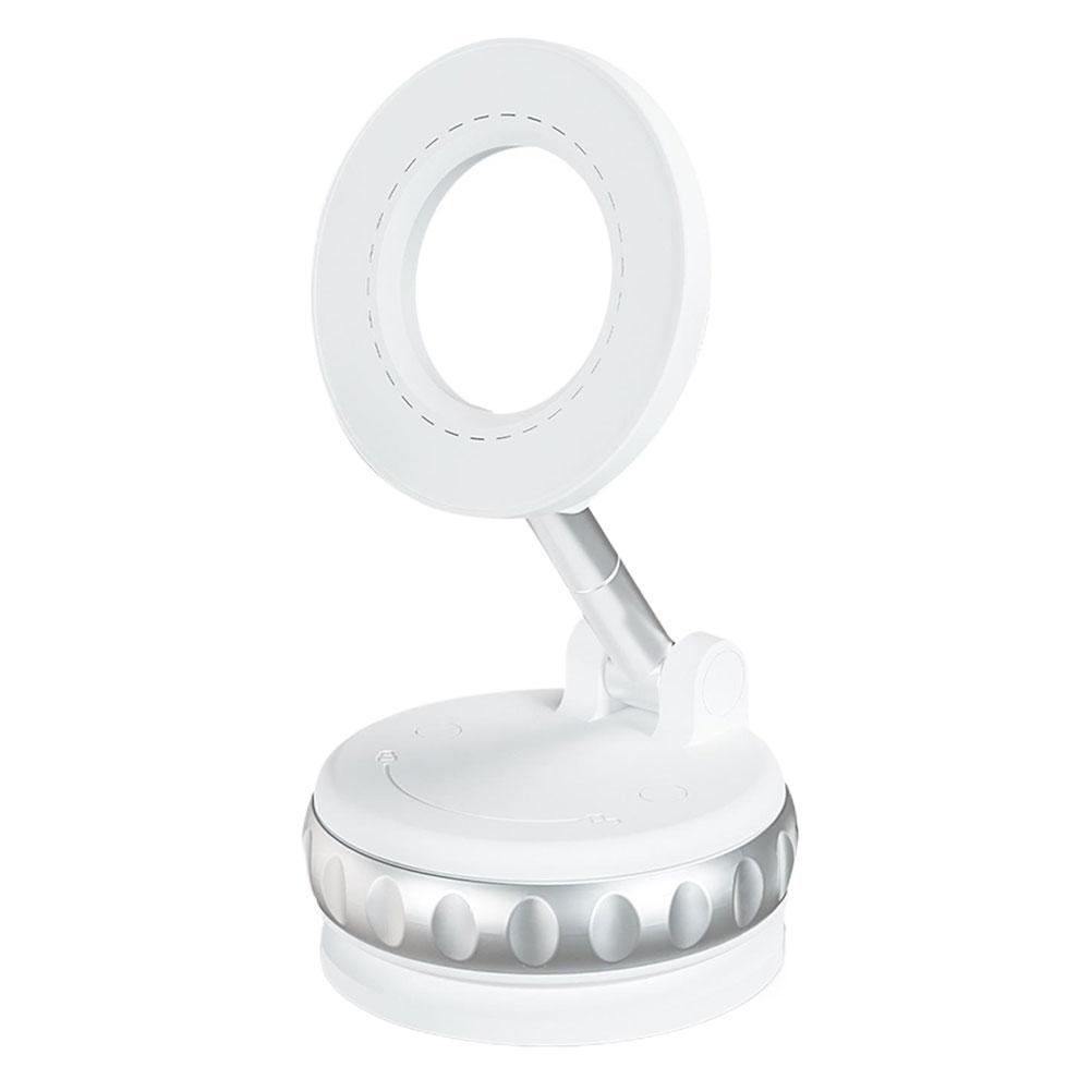 

Magnetic Phone Holder 360 Rotation Mobile Phone Holder Detachable Foldable Phone Stand for Car Mirror Smooth Place білий