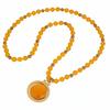 Chinese Yellow Jade Double-Sided Golden Buddha Pixiu Necklace – Elegant Women’s Pendant for Wealth and Luck.