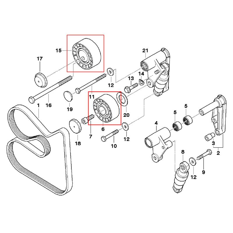 Drive Belt Tensioner Pulley & Idler Pulley for BMW E46 E39 E36 X5 E53 Z4 E85/E86 320i 323i 325i 328i 520i 523i 525i 528i 530i