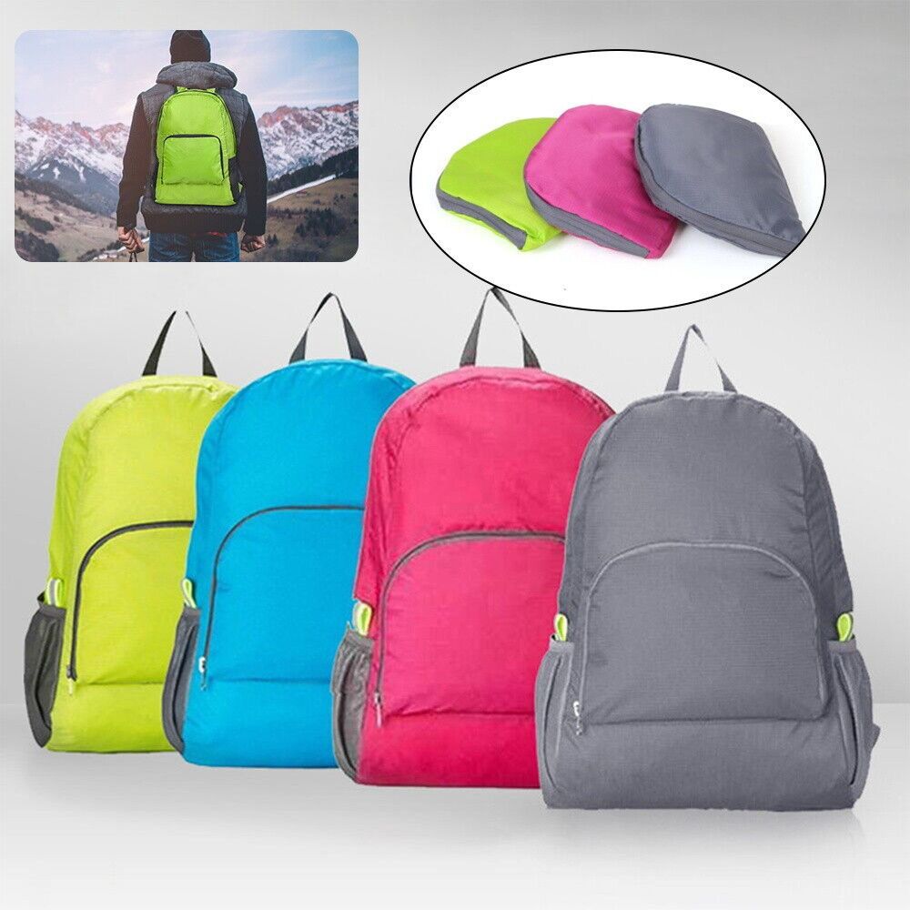 Portable Daypack Unisex Camping Outdoor Hiking Waterproof Bag Portable Daypack Foldable Travel Backpack Rucksack Waterproof Bag
