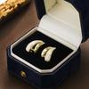 Korean version of C-ring stud earrings cold wind hollow earrings literary and creative earrings wholesale