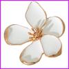 Exaggerated Fashion Statement Ring Flower and Pearls Wedding Finger Ring Handmade Jewelry for Parties