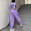 Kadın eşofmanları büyük boy y2k Amerikan vintage hip hop tarzı gündelik geniş bacak spor pantolonları kadın Kore sokak kıyafetleri