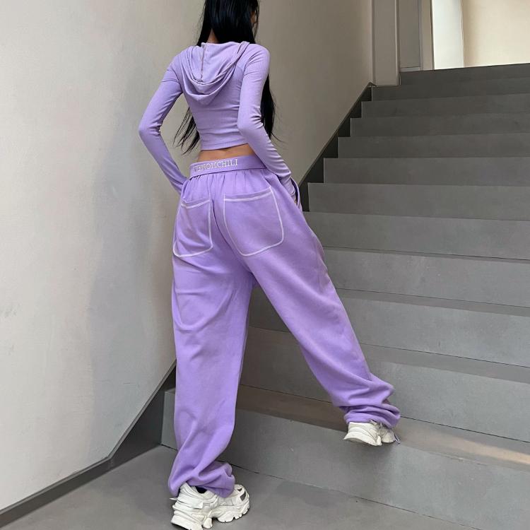 Kadın eşofmanları büyük boy y2k Amerikan vintage hip hop tarzı gündelik geniş bacak spor pantolonları kadın Kore sokak kıyafetleri