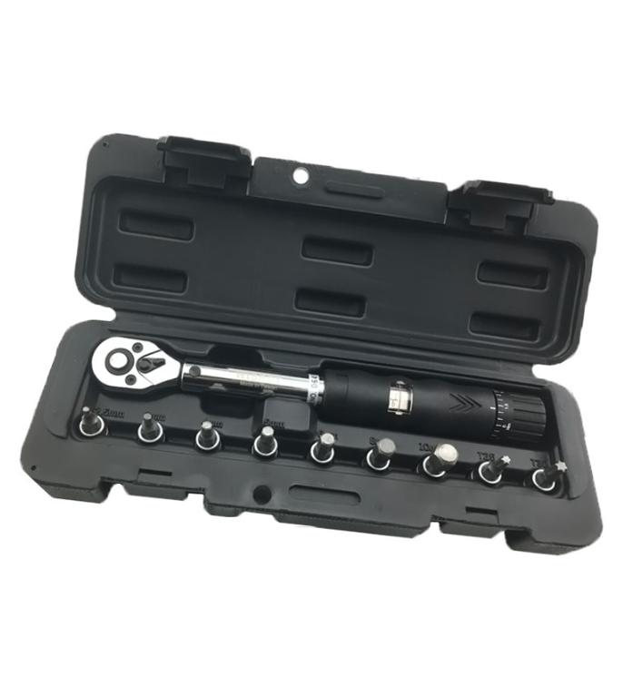 1/4in Carbon Steel Chrome Metric Digital Adjustable Torque Preset Wrench Multifunctional Socket Ratchet Industrial Grade OEM (Black,Torque Wrench&Chrome&1/4in) чёрный