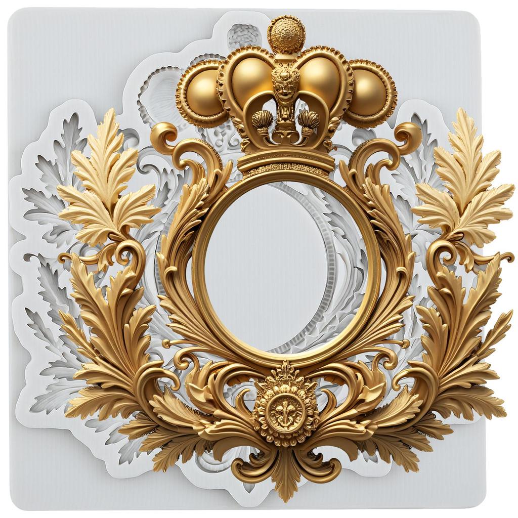 Baroque Photo Frame Silicone Molds Picture Frame Fondant Mold Cake Decorating Tools Cupcake Topper Candy Resin Clay Chocolate Gumpaste Mold