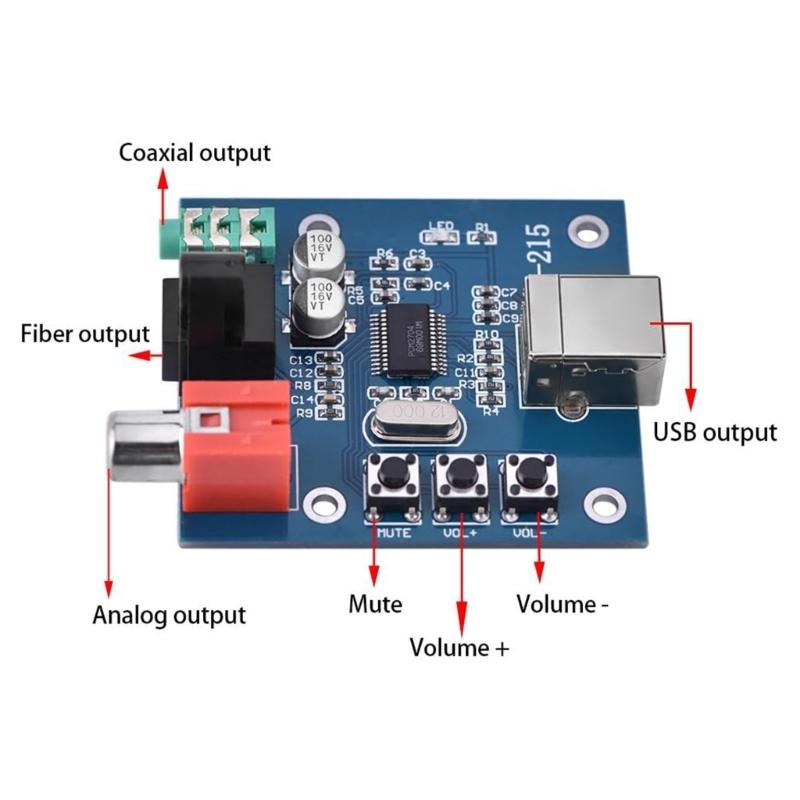 PCM2704 USB zu SPDIF Dekodierte Karte USB HiFi Soundkarte Dekodierte Karte Analoge Soundkarte Dekodiertes Board Ersatz