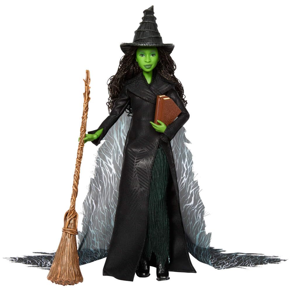 Mattel Universal Pictures A lovely deluxe Elphaba fashion doll inspired by the with removable outfit and 4 Wick movie, accessories.
