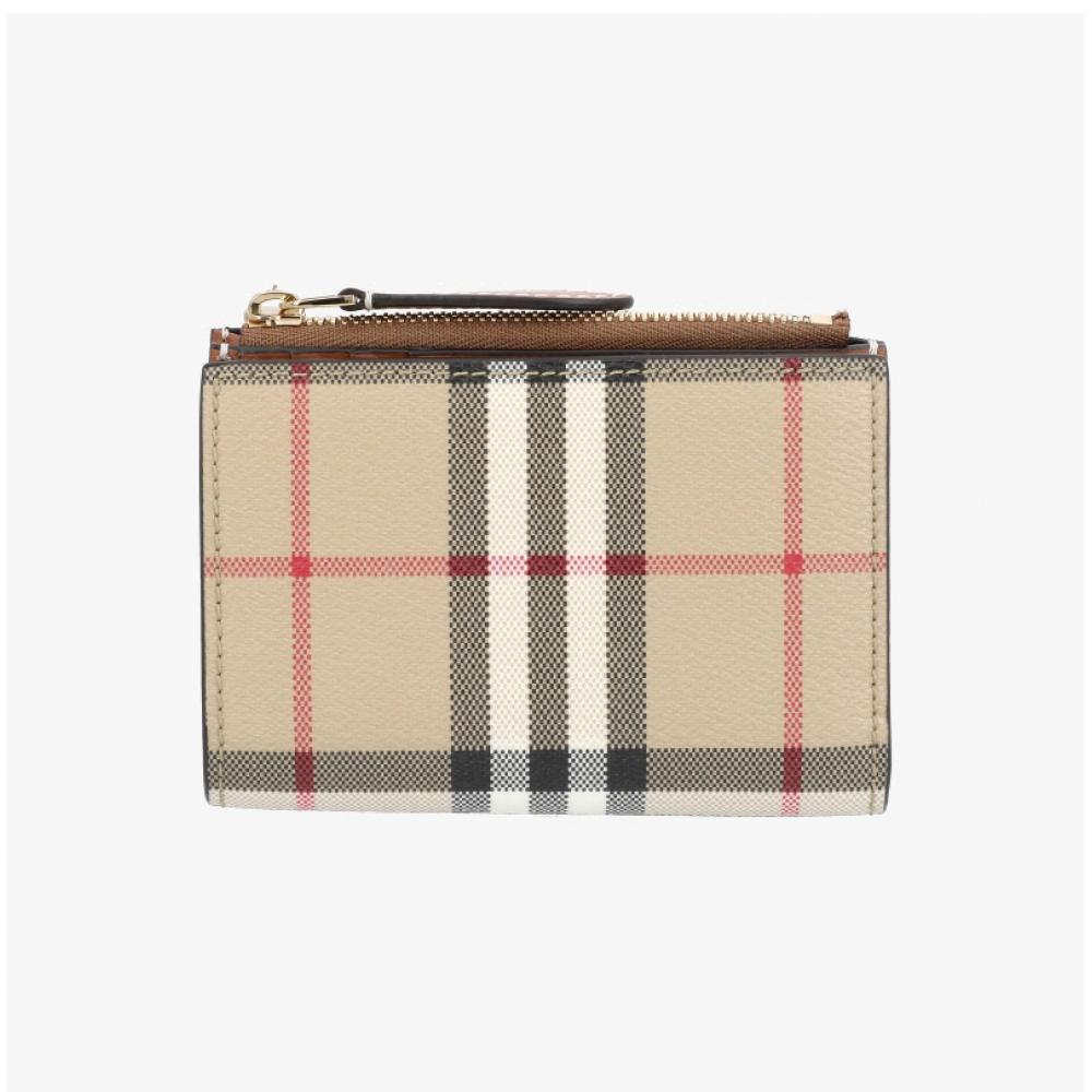 Burberry 8094455 A7026 Vintage Check Zip Bifold Wallet