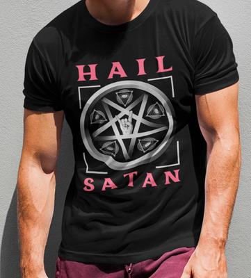 All Hail Satan Baphomet Occult T-SHIRT Pentagram Satanic Satanism Illuminati TEE Unisex T-Shirt
