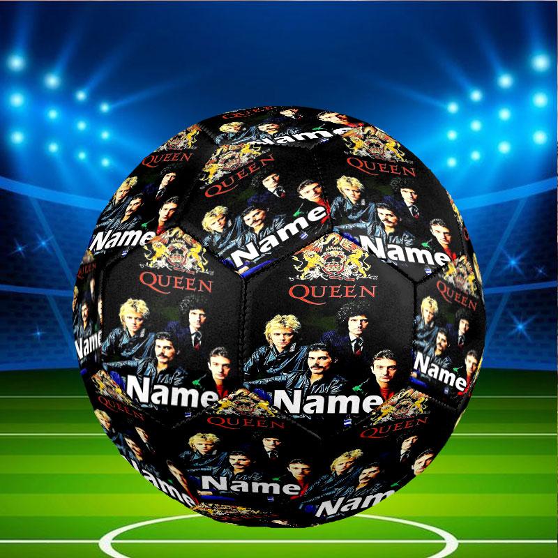 Custom Name Personalized Queen (band) Print Size 5 Soccer Ball Training & Match Football, for Team, Kicking, Gift for Football Enthusiasts