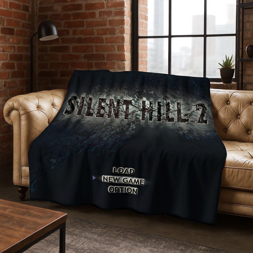 Classic Silent Hill Horror Game Movie Art Flannel Blanket,Cozy Soft Throw Blanket for Home Bedroom Bed Sofa Picnic Cover Gift