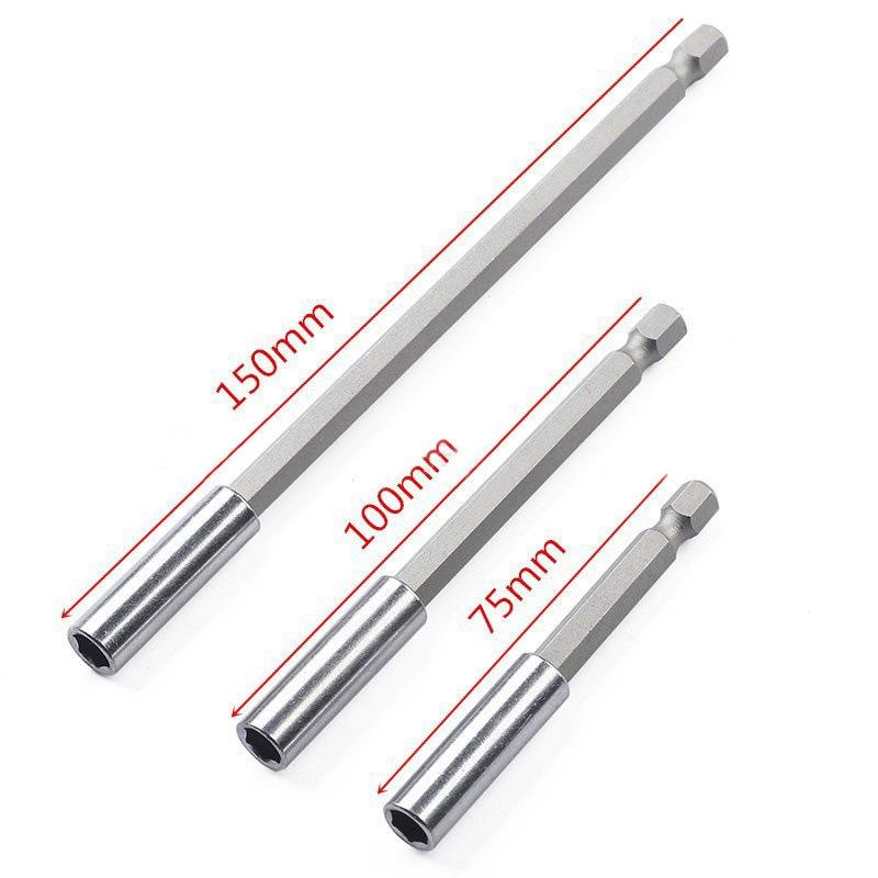 Hex Key Magnetic Extension Rod 1/4" Air Screwdriver Bit Socket