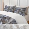 2/3Pcs Duvet Cover Set (1 Duvet Cover + 1/2 Pillowcase, Without Core), 3D Simple Forest White Wolf Animal Sculpture Print