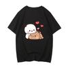 Cartoon Panda Bear Bubu and Dudu T-Shirt Cotton Men/Women Tops Kawaii Printed Harajuku Ullzang Tees O-Neck Soft Male Shirts