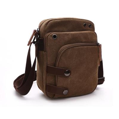 Borsa a tracolla da uomo resistente all'usura in tela e microfibra di pelle hip-hop