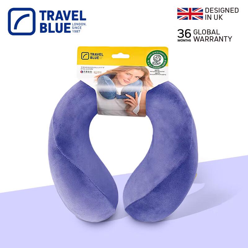 TRAVEL BLUE Memory Foam U-Shaped Neck Pillow