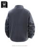 Woodpecker Men's High-End Fleece Jacket - Spring/Autumn Cardigan for Middle-Aged Dads