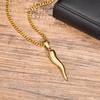 ITALIENISCHES HORN Halsketten für Männer Frauen,Edelstahl Italienisches Cornicello Anhänger Halsketten,Unisex Schmuck Geschenke