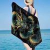 Epic Dragon Moonlit Sky Beach Towel, Super Soft Microfiber, Gift for Her/Him, Birthday, for Pool, Beach, Travel, Home Decor Fan gifts