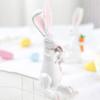 Yousheng Easter Bunny Decoration Cute Mother And Baby Rabbit Figurine Hand-Carved Resin Tabletop Sculpture for Home Indoor Desk Shelf Decor