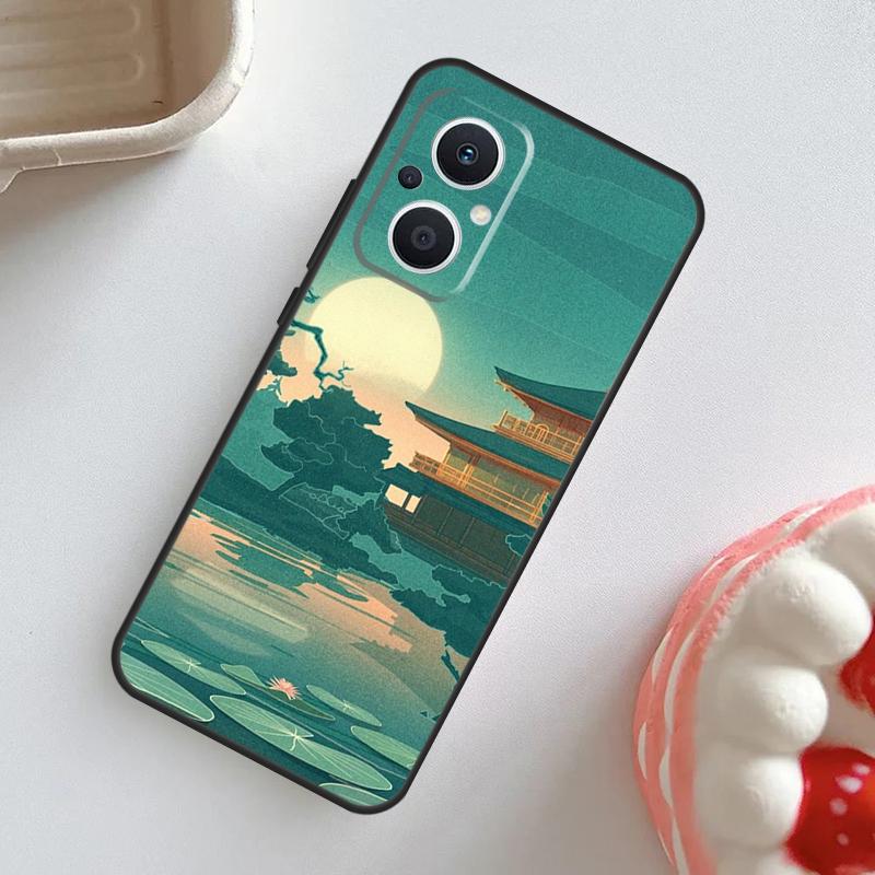 Japanese Style Art Japan Case For OPPO Reno 10 Pro 11F 4Z 5Z 8T 4 5 6 7 8 Lite OPPO Find X2 X3 Neo X5 X6 Pro Cover