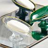1pc Oval Soap Dish with Drainage Holes Durable Plastic Bathroom Organizer Storage Soap Dish Holder Home Bathroom Accessories