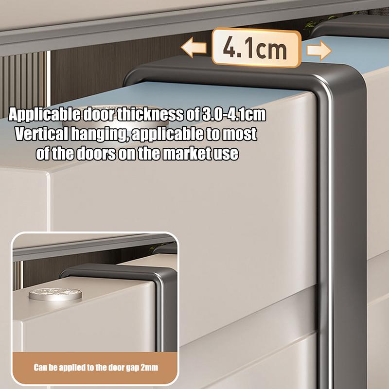 מתלה בגדים רב-תכליתי מתלה בגדים לקיר ללא קידוח ווים לבגדים עיצוב אנכי לאחסון מאחורי הדלת