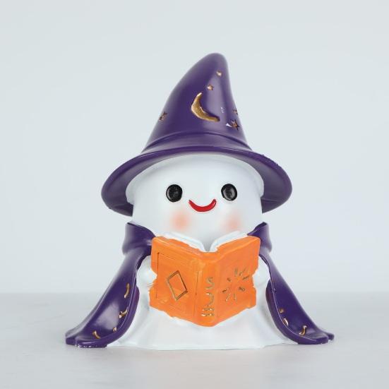 1/2Pcs Enchanting Wizard Ghost Night Light Halloween Reading Book Ghost LED Lamp Home Bedroom Kids Room Decoration Book Lovers Gift