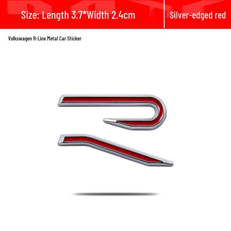 Volkswagen New R-Series Grille & Tail Sticker for Golf 8, Tiguan L, Tayron X, T-Roc, and Viloran.