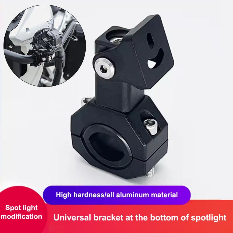 Universal Adjustable Motorcycle Headlight LED Spotlight Bracket Aluminum Mount Holder for Offroad Adventure Riding