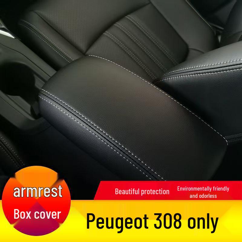 Leather Armrest Cover for Peugeot 308 Door Panel