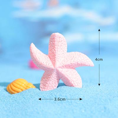 Mini Kolorowe Rozgwiazdy Pięcioramienne Żywica Rozgwiazda Akwarium Ozdoby