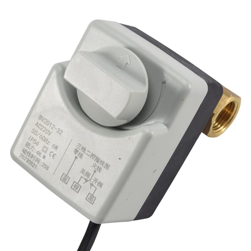 BAAJ-2X Ac220v Dn15 2 Way 3 Wires Motorized Ball Valve Electric Actuator With Manual Switch