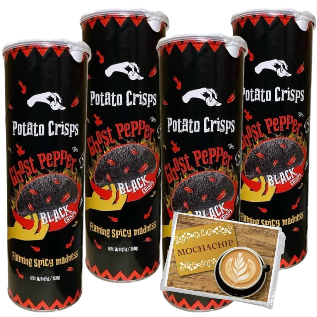 

Картофельные чипсы Ghost Pepper Картофельные чипсы Super Spicy Black Chips 150 г x 4 шт. Бонус MOCHACHIP включен