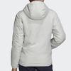 Adidas Hooded Warm Casual Cotton Sport Coat Women Jackets White GH4600