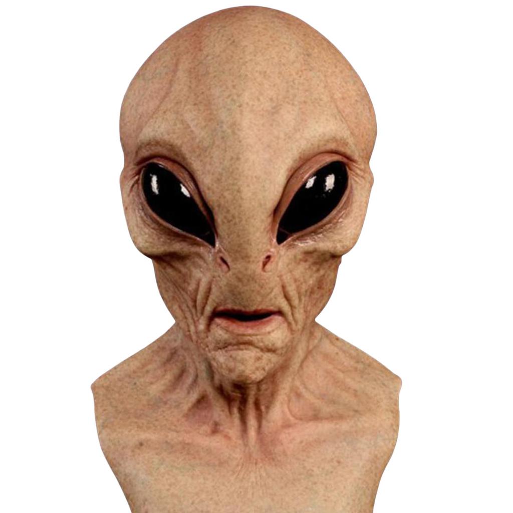 Halloween Alien Mask Realistic Evil Latex Mask for Adult Horror Fancy Dress Cosplay Novelty Halloween Costume Party Prop