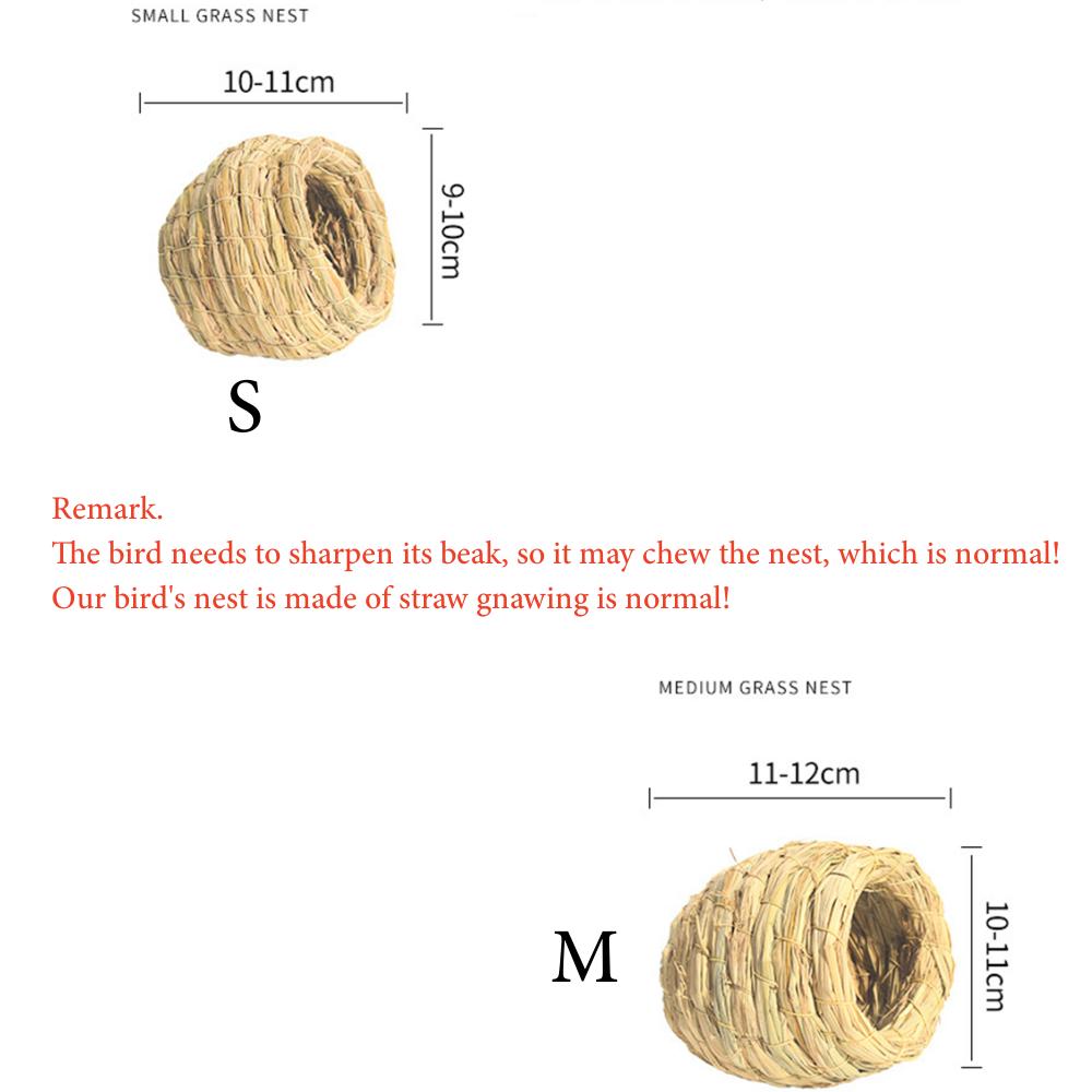 2025 Parrot Nest Straw Bird Nest Natural Handmade Warm Pigeon House Bedroom Courtyard Bird Cages Supplies Bird Cage Accessories
