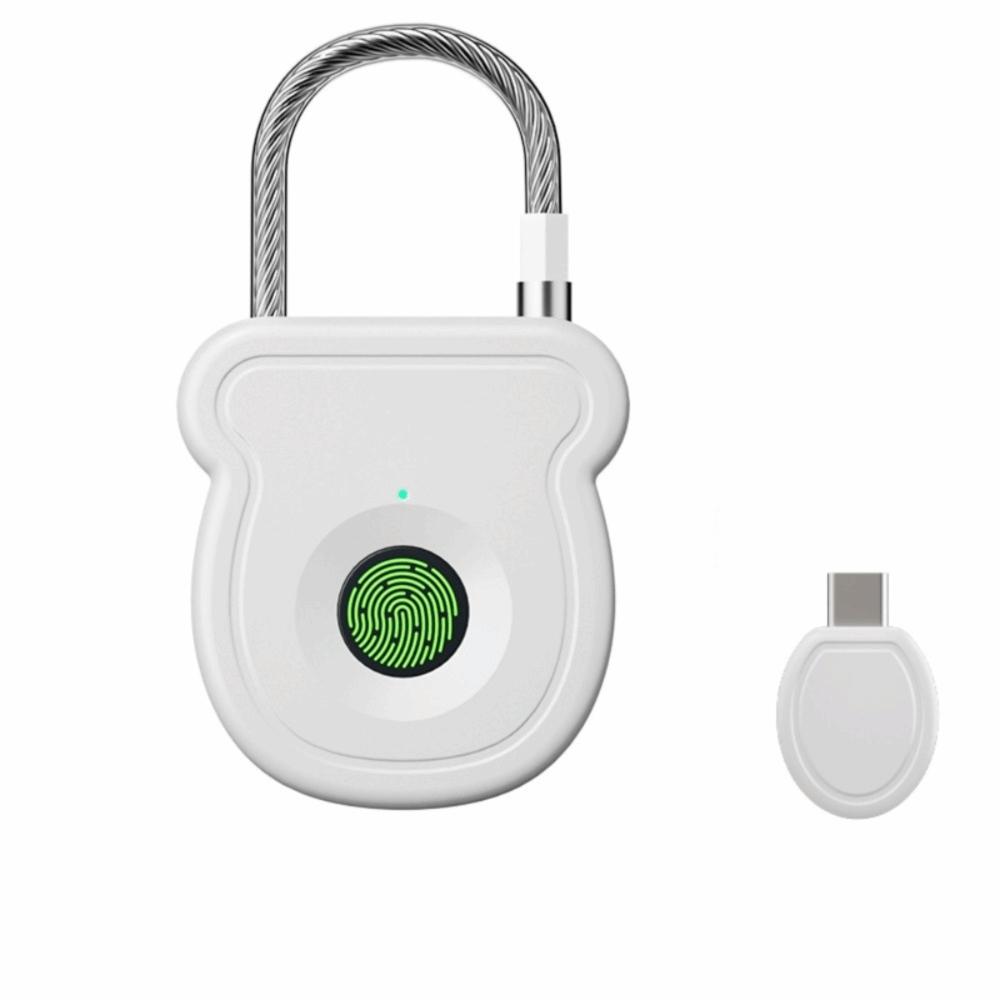 ABS Fingerprint Lock Keyless Door Lock Portable Smart Padlock