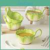 Creative Noodle Ceramic Bowl Cabbage Shape Serving Bowl Cartoon Vegetable Tableware