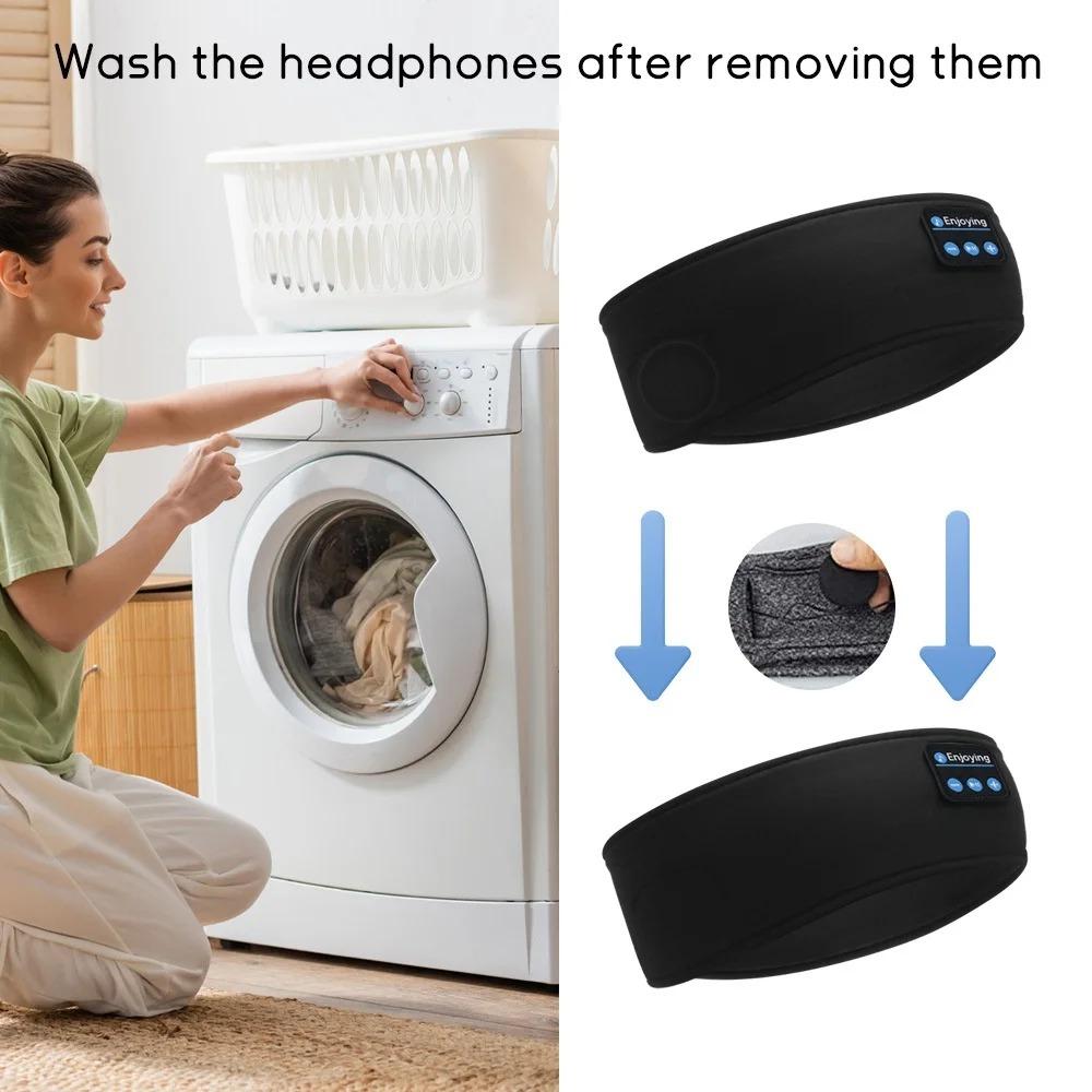 Bluetooth Kopfhörer Sport Schlaf Stirnband Elastische Kabellose Kopfhörer Bluetooth Headset Stirnband Musik Augenmaske