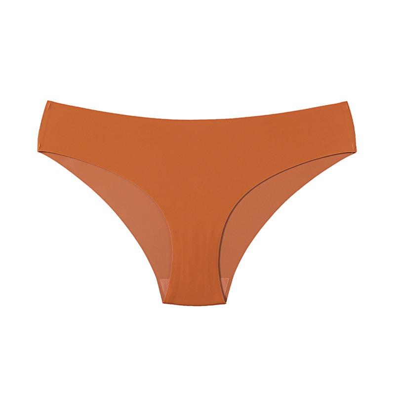 Large Size Knicker Seamless One-piece Underwear for Women Ice Silk Briefs Skin Friendly Low Waist Fitness Sports Panties