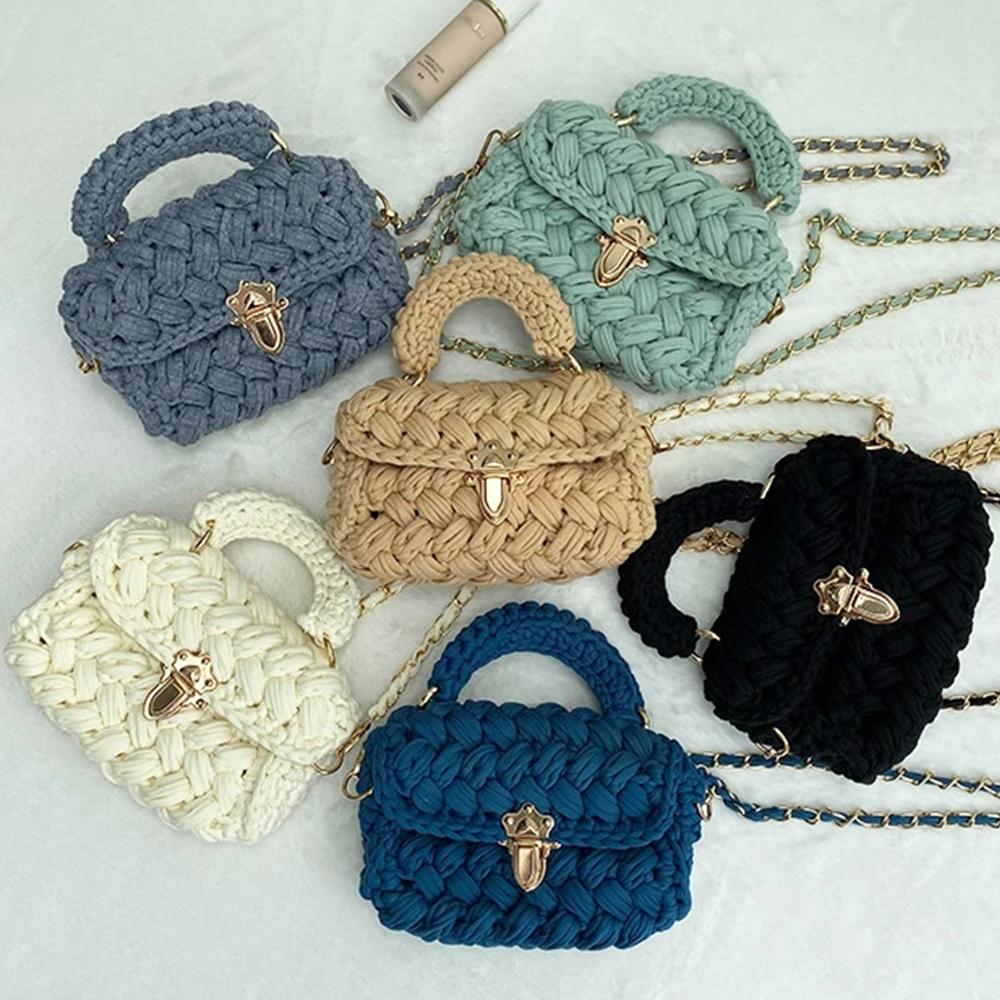 New Fashion Female Rope Chain Bag Street Trend One Shoulder Messenger Bag