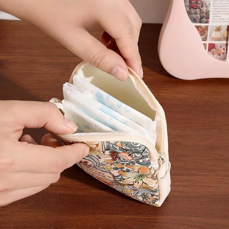 1PC Bag Print Floral Durable Large Capacity Premium Cosmetic Cute Bag Portable Makeup Travel 12*12cm