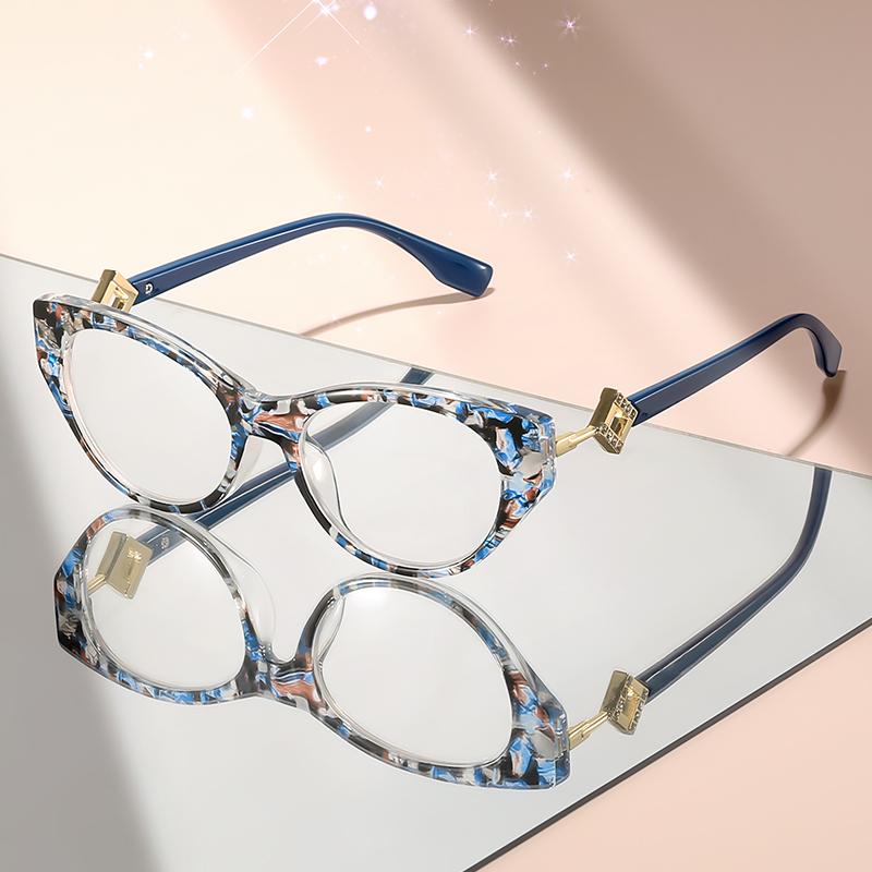 

новые высококачественные, модные и стильные очки для чтения для ежедневной носки, чтобы формировать лицо 4 синий