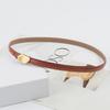 Genuine Leather Women's Thin Belt Cowhide Retro Women's Korean Style Simple Hong Kong Style Ins Jeans Girls' Belt