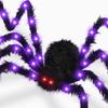 Halloween Edderkoppnettlys 250 LED Vanntette Nettlys med Edderkopp Fjernkontroll Spindelvev for Gård Hus Hage Utendørs Innendørs Fest Hjemsøkt