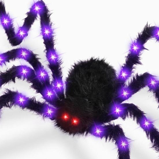 Halloween Edderkoppnettlys 250 LED Vanntette Nettlys med Edderkopp Fjernkontroll Spindelvev for Gård Hus Hage Utendørs Innendørs Fest Hjemsøkt