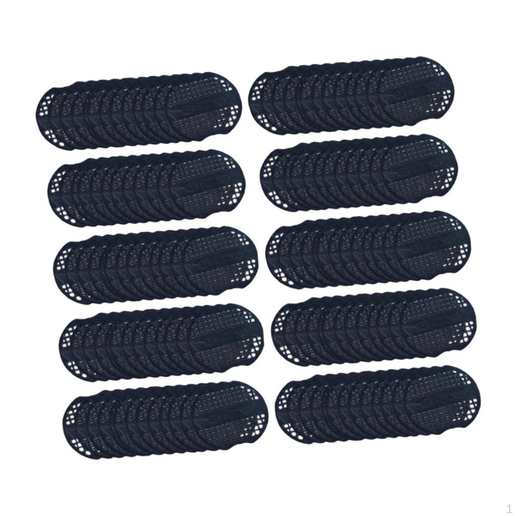 100 Pieces Garden Staples Plastic Buffer Washer Black Landscape Staple Stakes Gaskets
