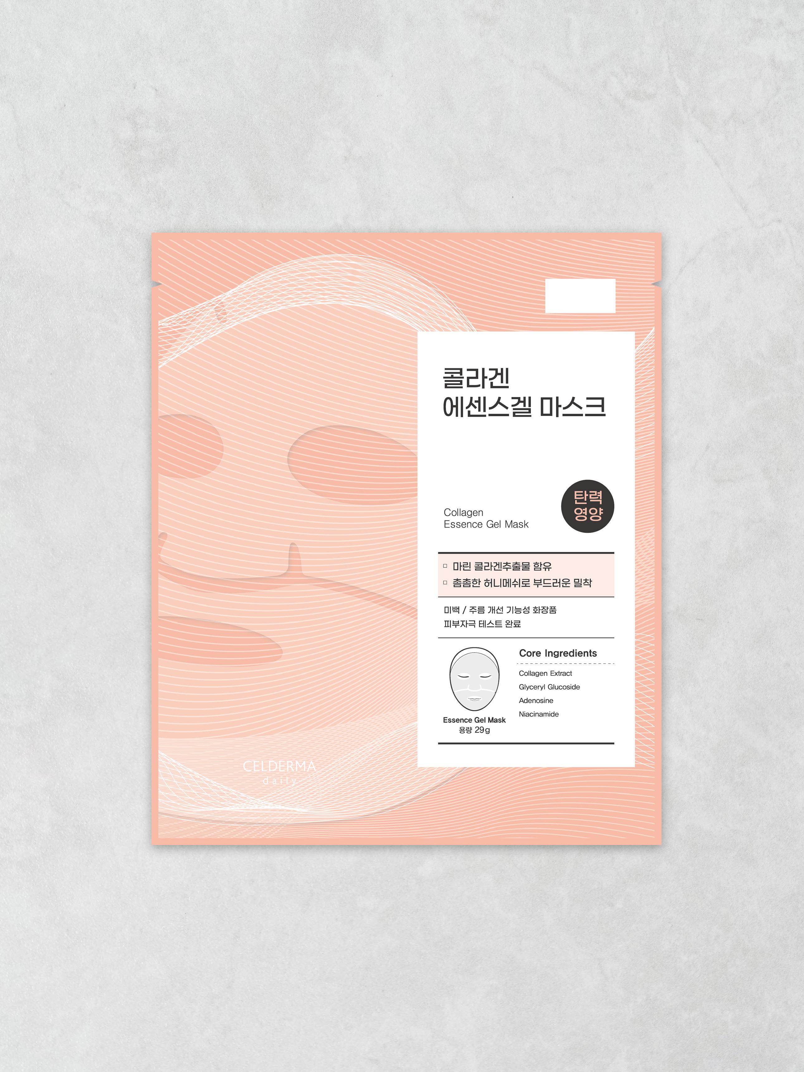 Celderma Ежедневная гелевая маска-эссенция с коллагеном 29 г 1ea